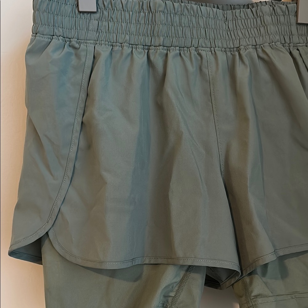 New Balance Women's Olive Athletic Shorts - Picture 3 of 4